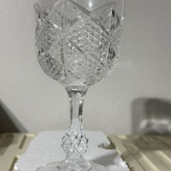 Vintage Cristal D'Arques Palais pattern 6”H Goblets (7) In Mint Condition