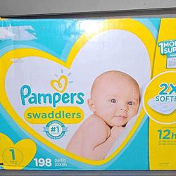 Pampers Swaddlers Size 1/198 count