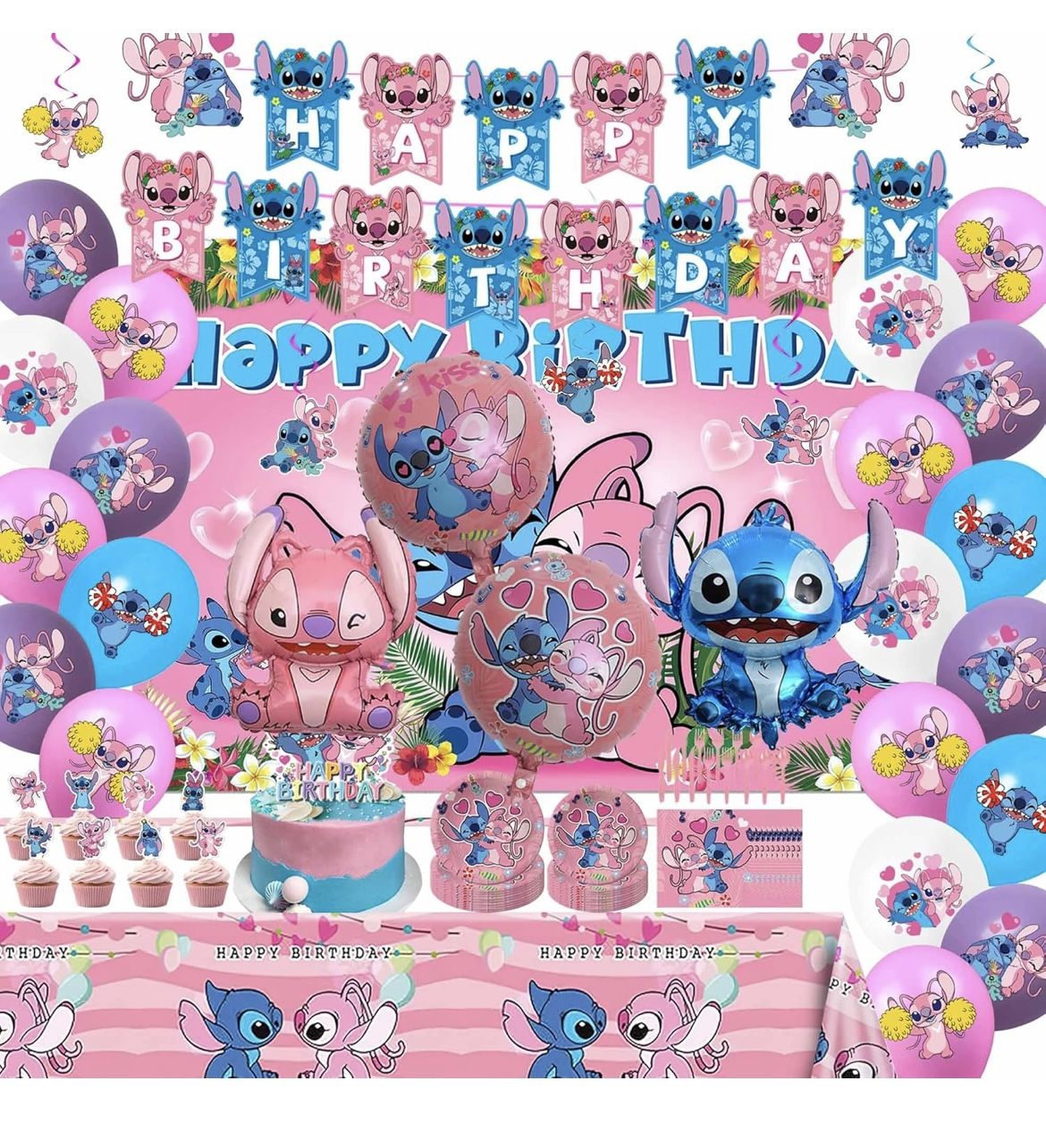 Stitch And Angel Birthday Kit