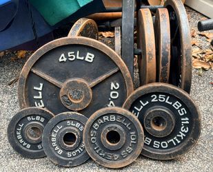 CLASSIC CAP BLACK SET OF OLYMPIC PLATES (PAIRS OF)  :  45s 35s 25s 10s 5s 2.5s