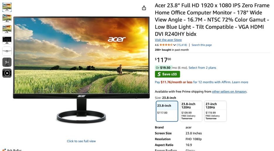 Computer Or Laptop Monitor