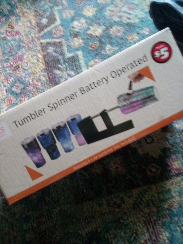 Tumbler Spinner Battery Operated. Never Opened. 