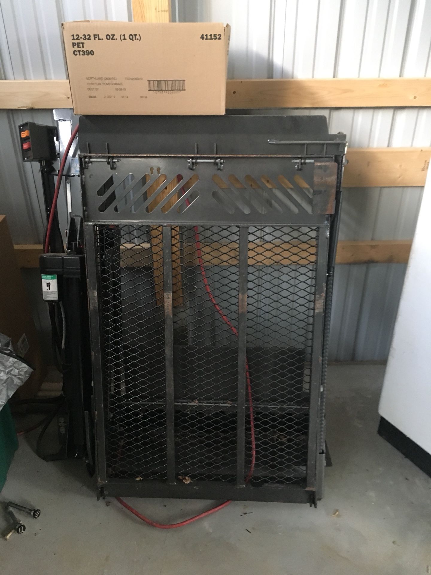 Wheelchair lift for a mini van