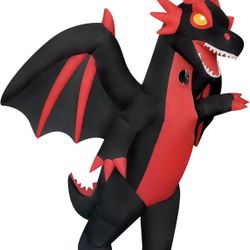 Giant Inflatable Dragon Costume Blow-up Costume for Halloween Costume/Birthday Party (Dragon)