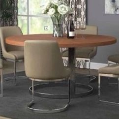 Brand New Cherry/Chrome Round Dining Set