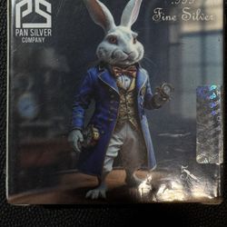 #89 LIMITED EDITION PAN SILVER — WHITE RABBIT STEAMPUNK BAR