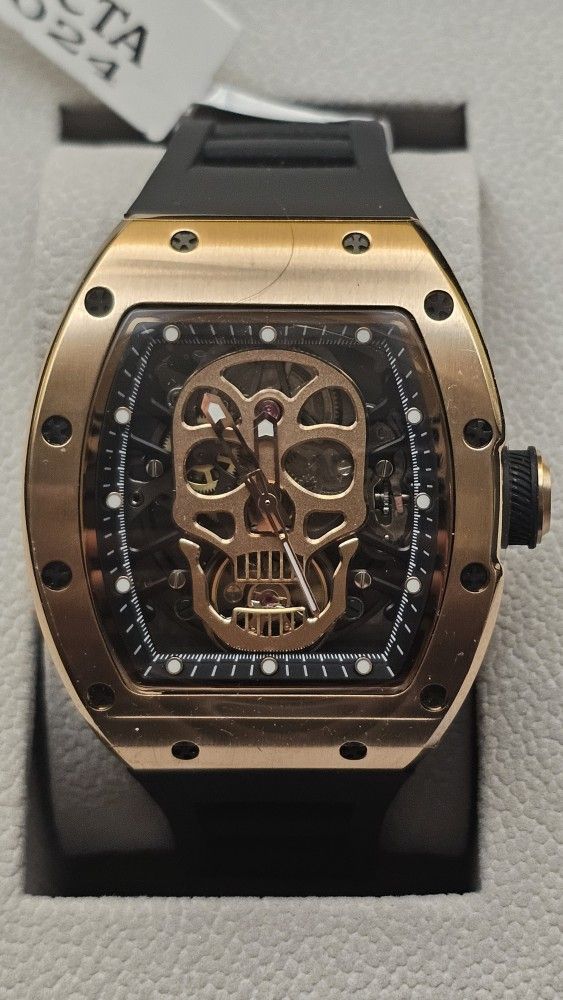 π°οΈ Invicta S1 Rally Automatic Skull Skeleton Watch β Rose Gold / Black π€π