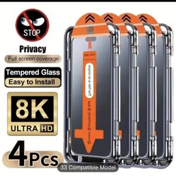 5-Pack Privacy Screen Protectors for iPhone 17/16/15/14/13/12/11/17 Pro Max/16 Pro Max/16 Plus/Mini/X/XS/XR/XS Max 7 8 se | 9H Tempered Glass | Anti-S