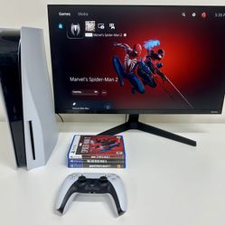 Sony PlayStation 5 (Disc Edition) with Controller and games - Original