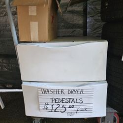 White Pedistals For Washer/ Dryer 