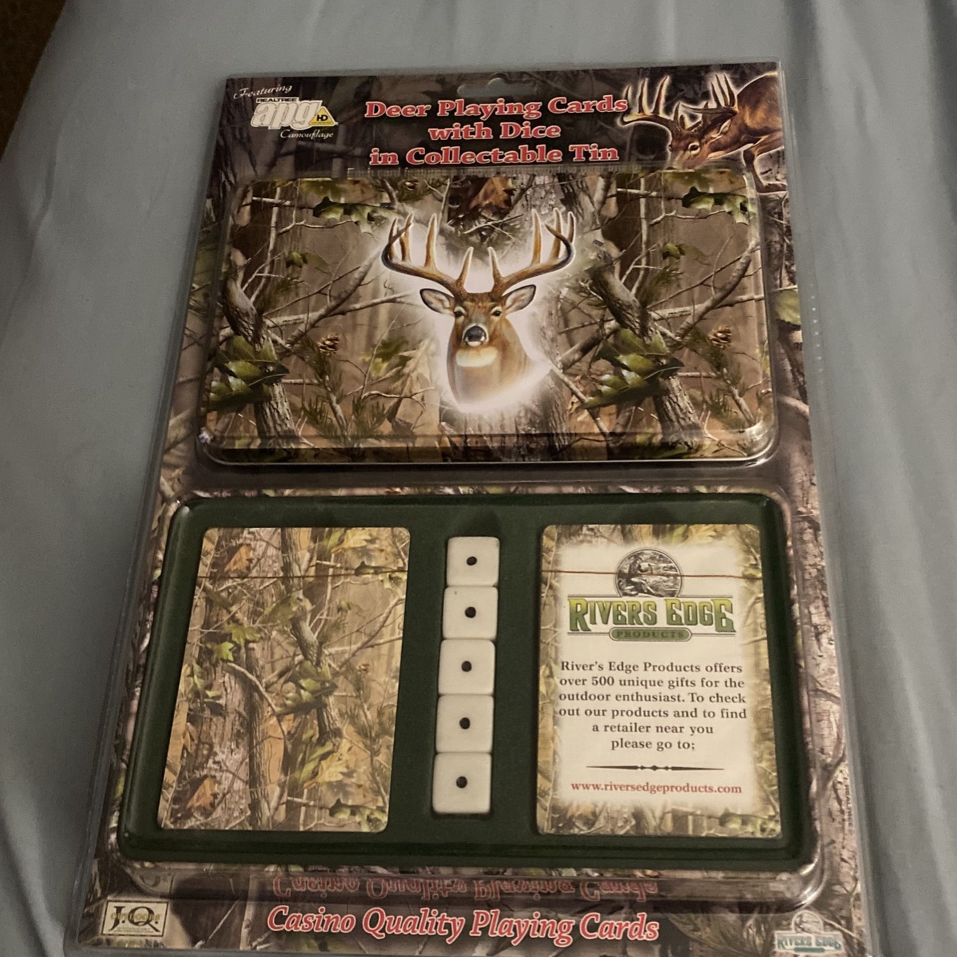 They’re playing cards with the dice and collectible Tin