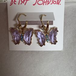 Betsy Johnson Butterfly Earrings 