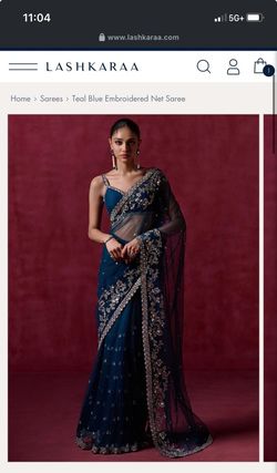 Blue Saree From Lashkaraa