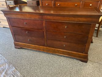 Long dresser with mirror