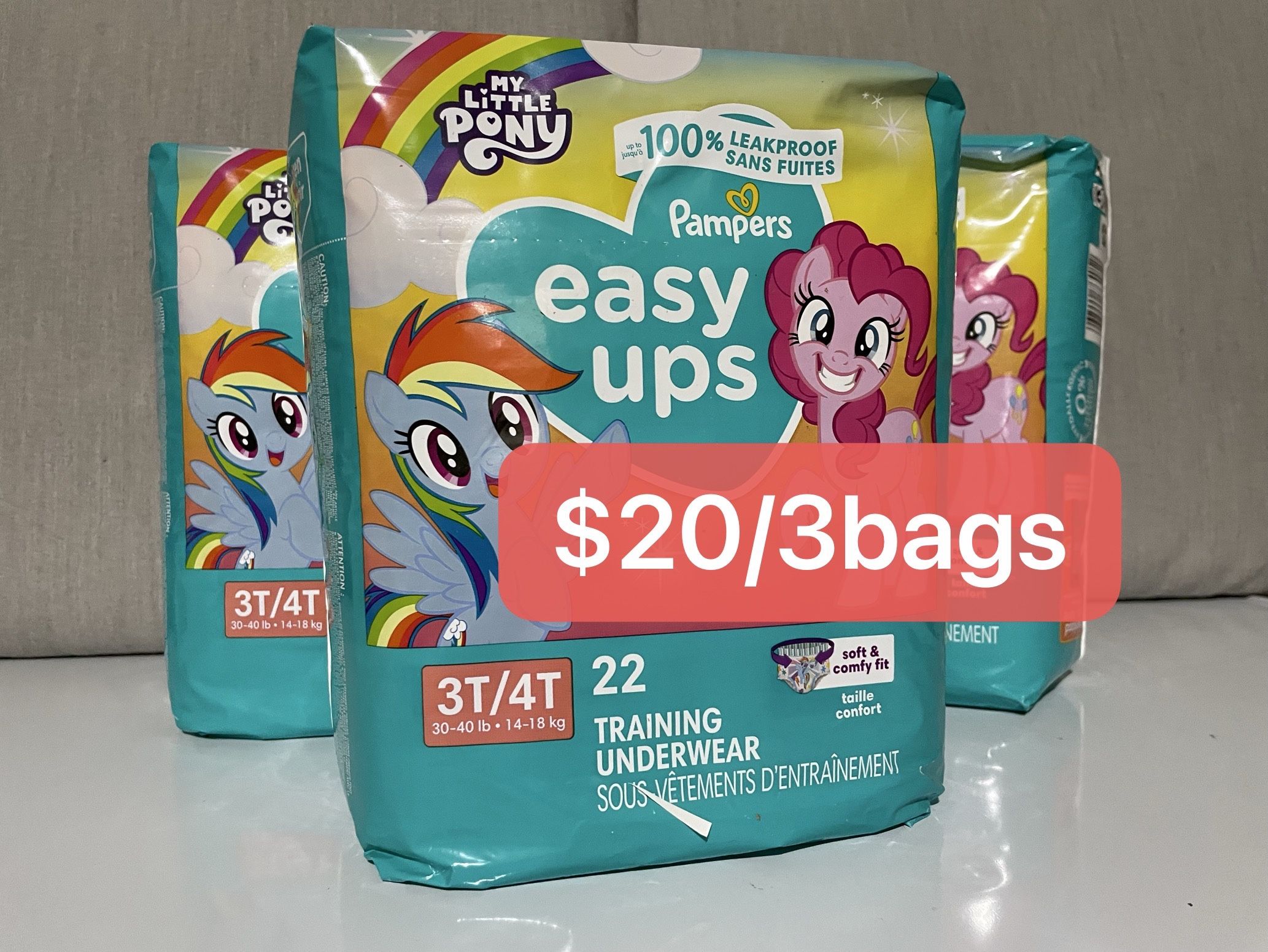Pampers easy ups size 3-4T