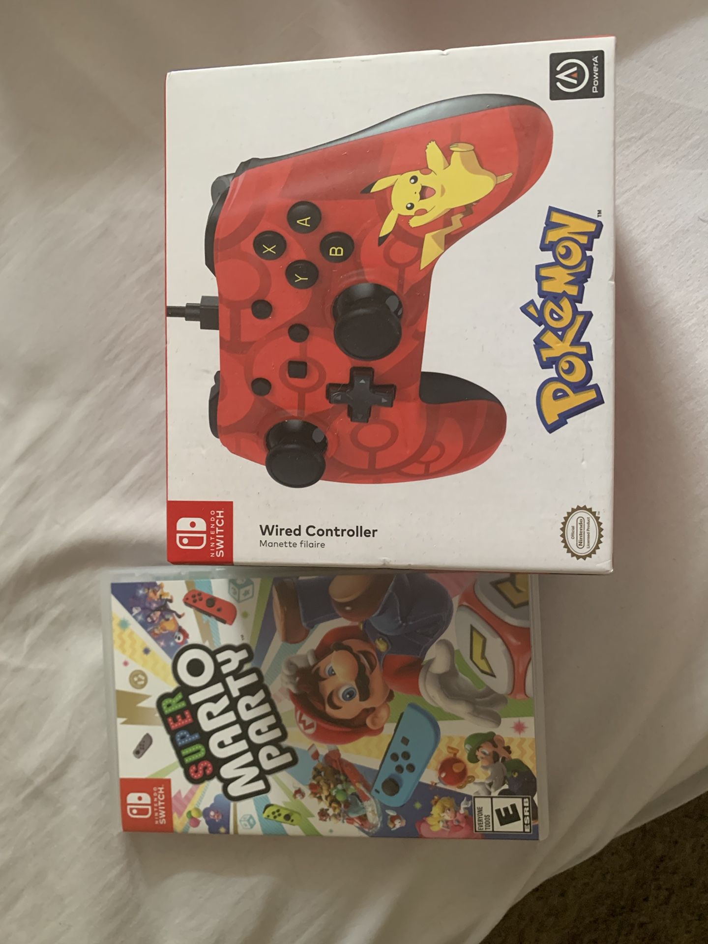 Super Mario Party Nintendo Switch and Wired Controller