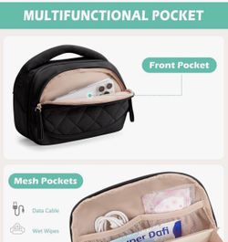 Wearable Breast Pump Bag Compatible with Momcozy and Eufy Pump Portable Pumping Bag with Puffy Handle for Work, Travel, and Family Use, Empty Bag Only