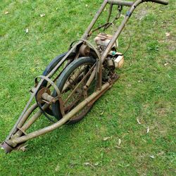Vintage Brush Mower Yard Garden Art