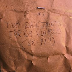 Volkswagen bus upper ball joints