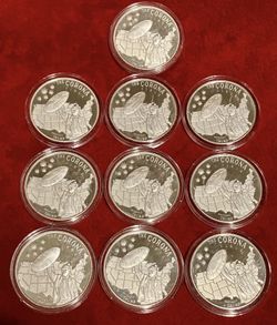 Lot 10 DONALD TRUMP BEATS CORONA COVID 1 OZ SILVER ROUND COIN ** Retired ** eBay sell for $195 each