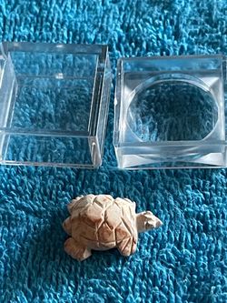 Vintage Hand Carved Stone Turtle Tortoise Figurine