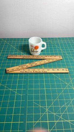 Vintage McDonald's Advertising Cup And Ruler