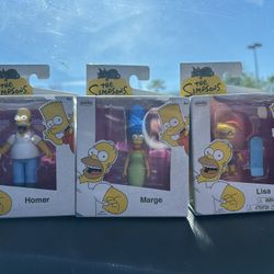 Homer Marge And Lisa The Simpsons Jakks 2.5 Figures 