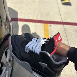 Size 7 Jordan 4’s Bred Reimagined 