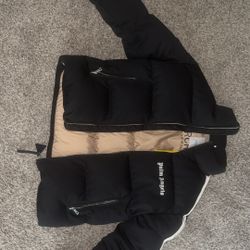 Moncler x Palm Angels Rodman Short Down Jacket Black White 