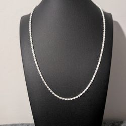 Solid .925 Sterling Silver Rope Chain 