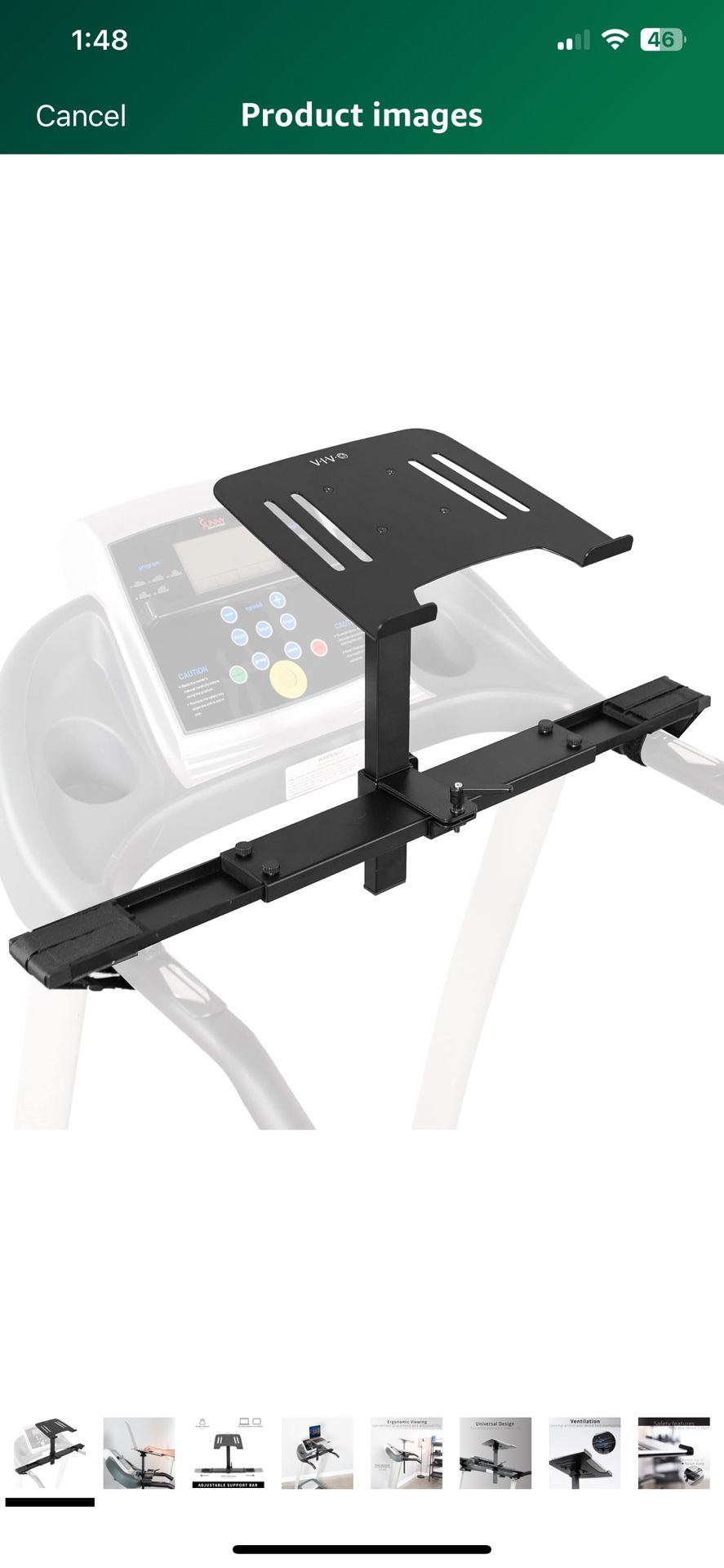 Treadmill Laptop Stand – Adjustable, Steel, Like New