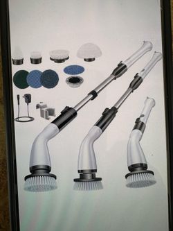 Rotating electric cleaner with six brush heads