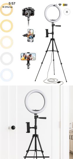 10" LED Ring Light with Adjustable Tripod Stand & Phone Holder #22