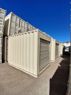 8' x 10' shipping container storage with end roll up door