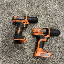 Black + Decker Drills Set Of 2, No Battery