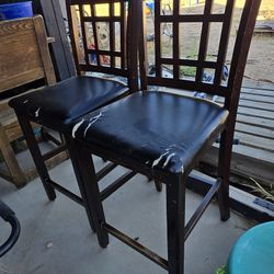 Two Tall Dinning Chairs