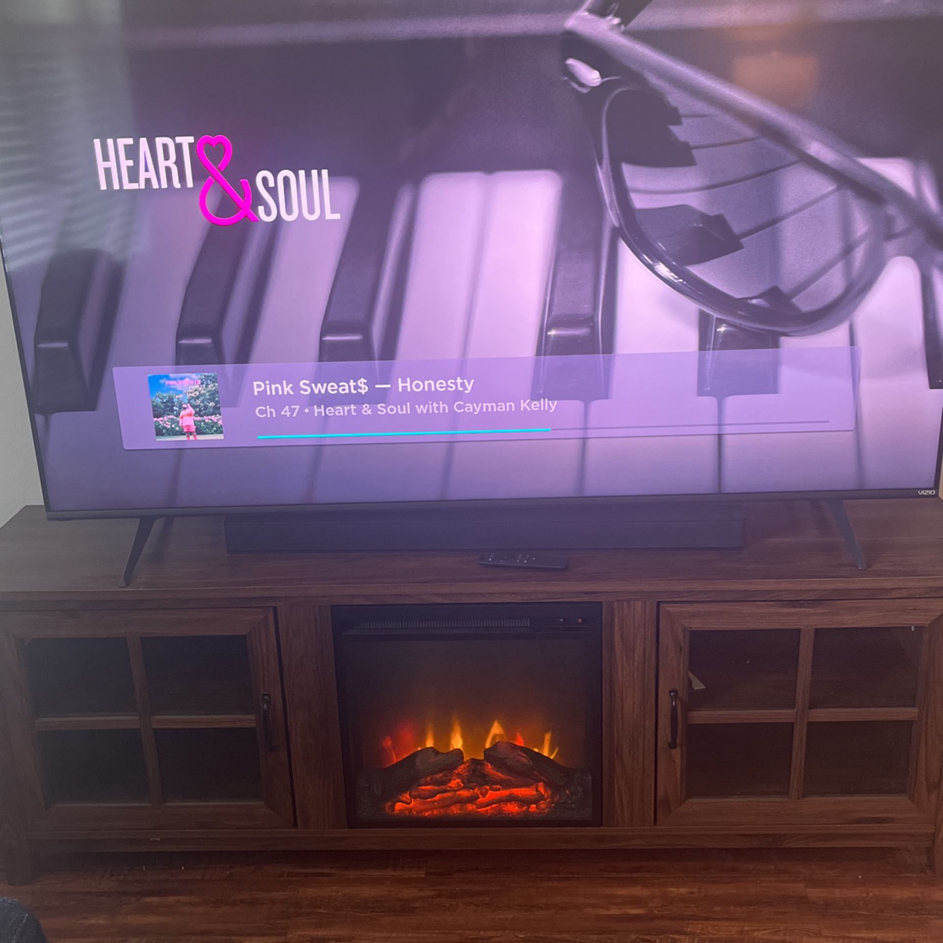 TV Stand with Electric Fire place
