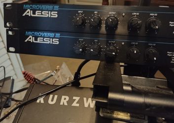2 Alesis Microverb III 16 Bit Digital Reverb And Delay Analog Units