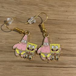 SpongeBob Cartoon Character Hook Earrings 