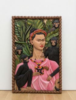 Frida Kahlo – Hand-Carved Wood Art Panel | 32” x 50” x 2” | One-of-a-Kind Statement Piece