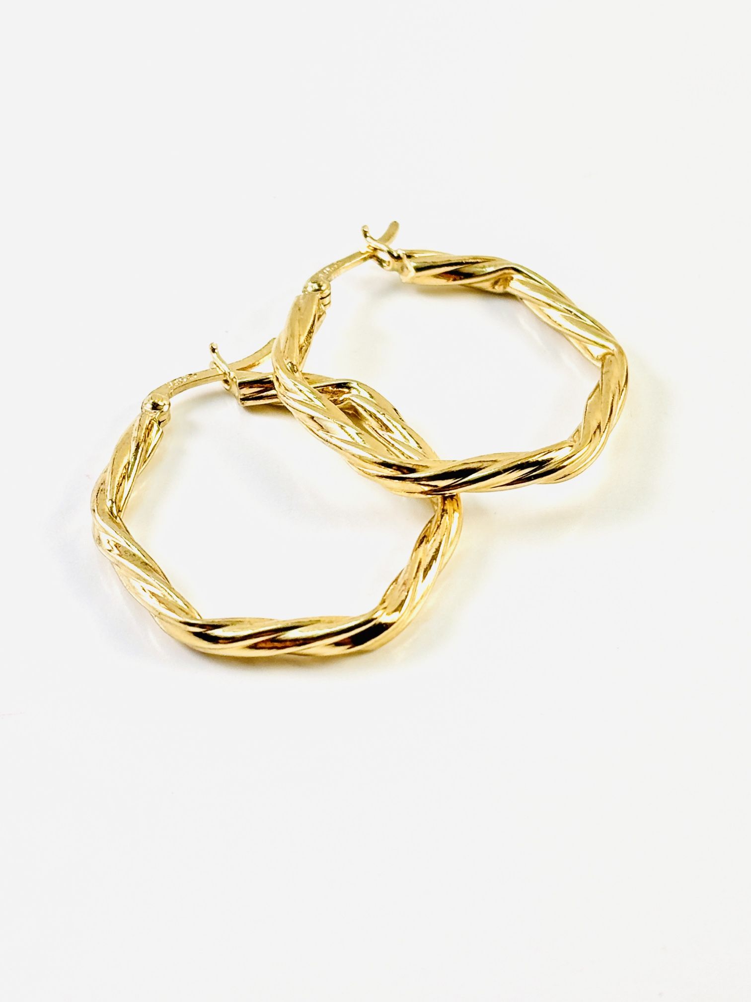 Gold Vermeil Twisted Rope Hoop Earrings – 925 Sterling Silver