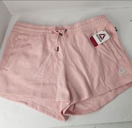 Reebok Peach Skin Relaxed Fit Shorts Womens XL