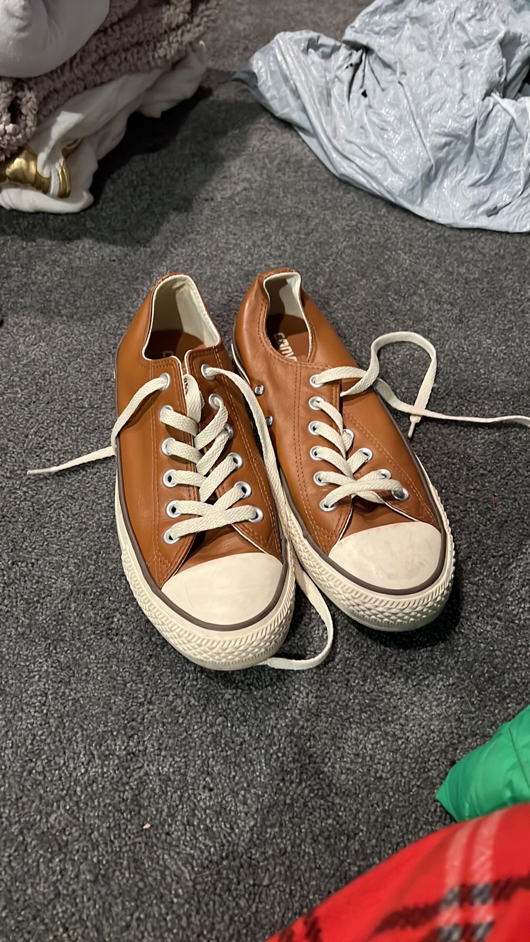 Brown Leather Converse