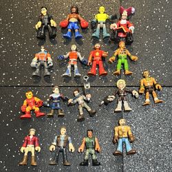 Imaginext lot of 17 figures Marvel Ironman DC Comics Batman Jurassic World 