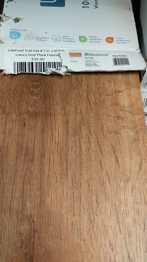 Flooring Lifeproof Trail Oak 10 Bo On Hand Total 200 Square Feet Flooring Lifeproof Trail Oak 10 Bo On Hand Total 200 Square Feet 35 Box 20 02 Per