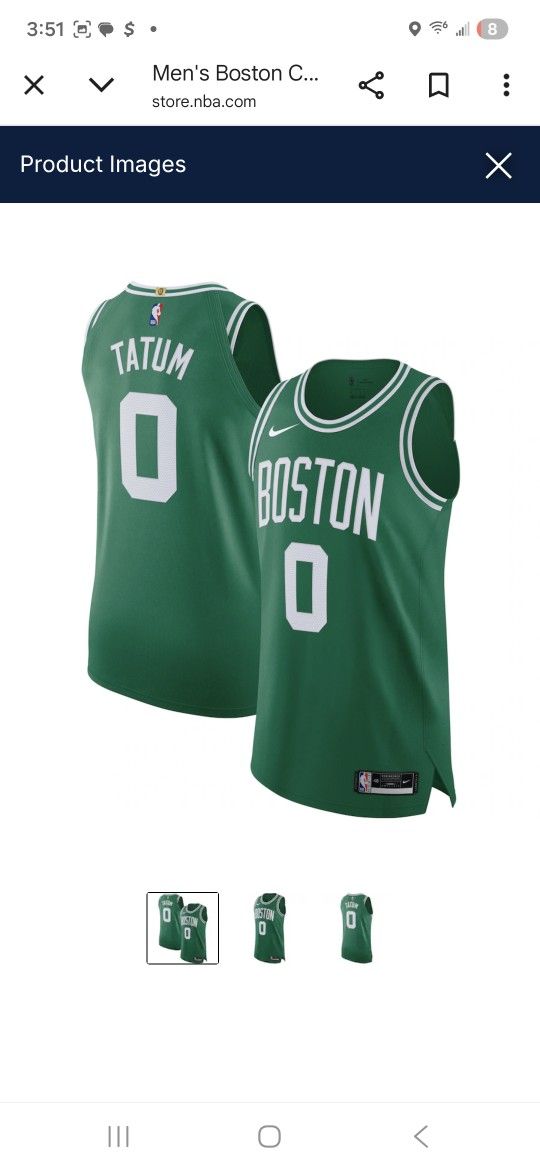 Jayson Tatum Boston Celtics Jersey Sizes S Thru 2X