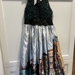 Wishcraft City Scene Size 8 Girls Semi Formal Blue Dress.  A Favorite!