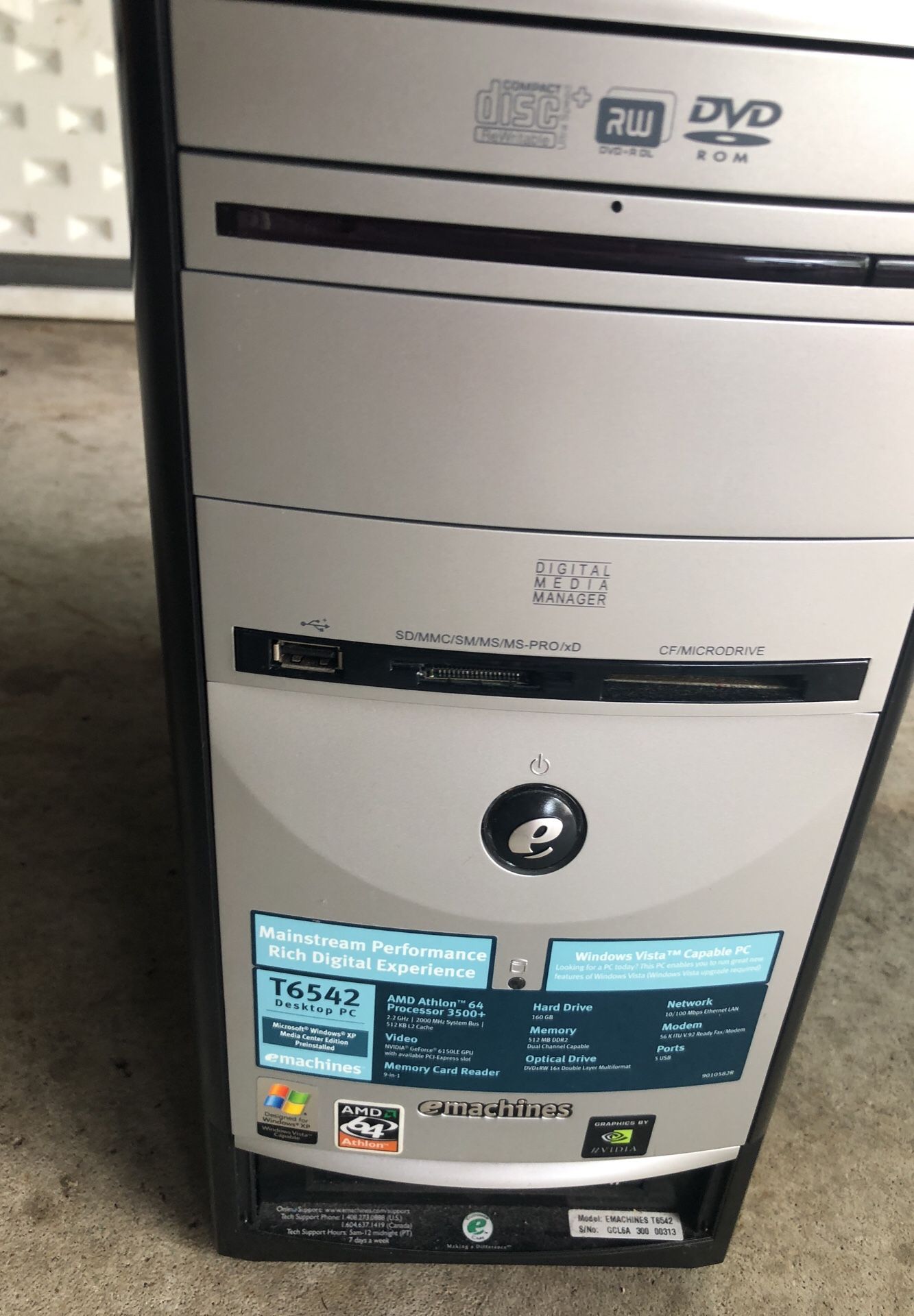 Windows Vista Desktop Pc