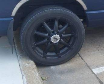 Rims 22 for dodge ram 1500 8 lug tire mey need to be replaced painted black
