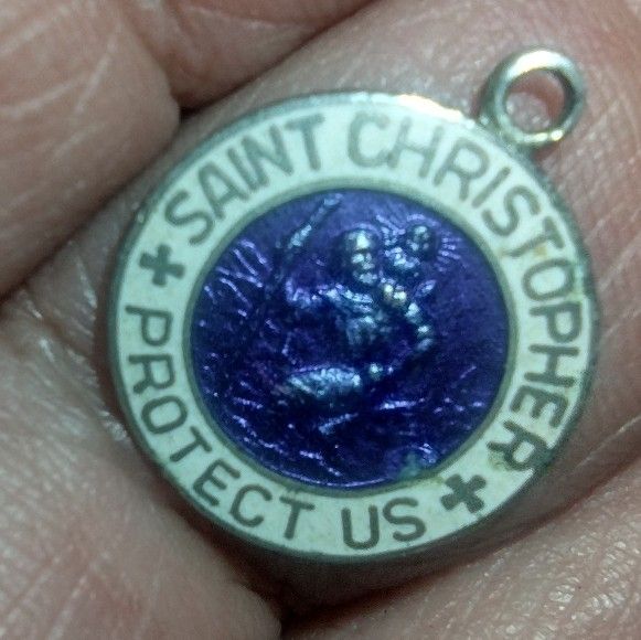 Vintage St. Christopher Charm For Necklace 